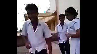 Indian School Girl And Boys Rendering Masti In The Classroom